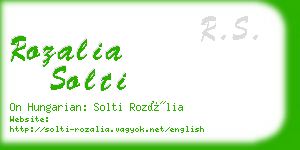 rozalia solti business card